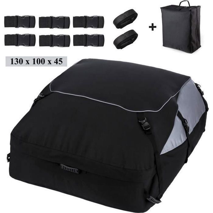 Sac de Toit Voiture - TOOLUCK - 130x100x45cm/580L - Coffre De Toit Voiture Intempéries - 900D Tissu d’Oxford - Pour Voyage