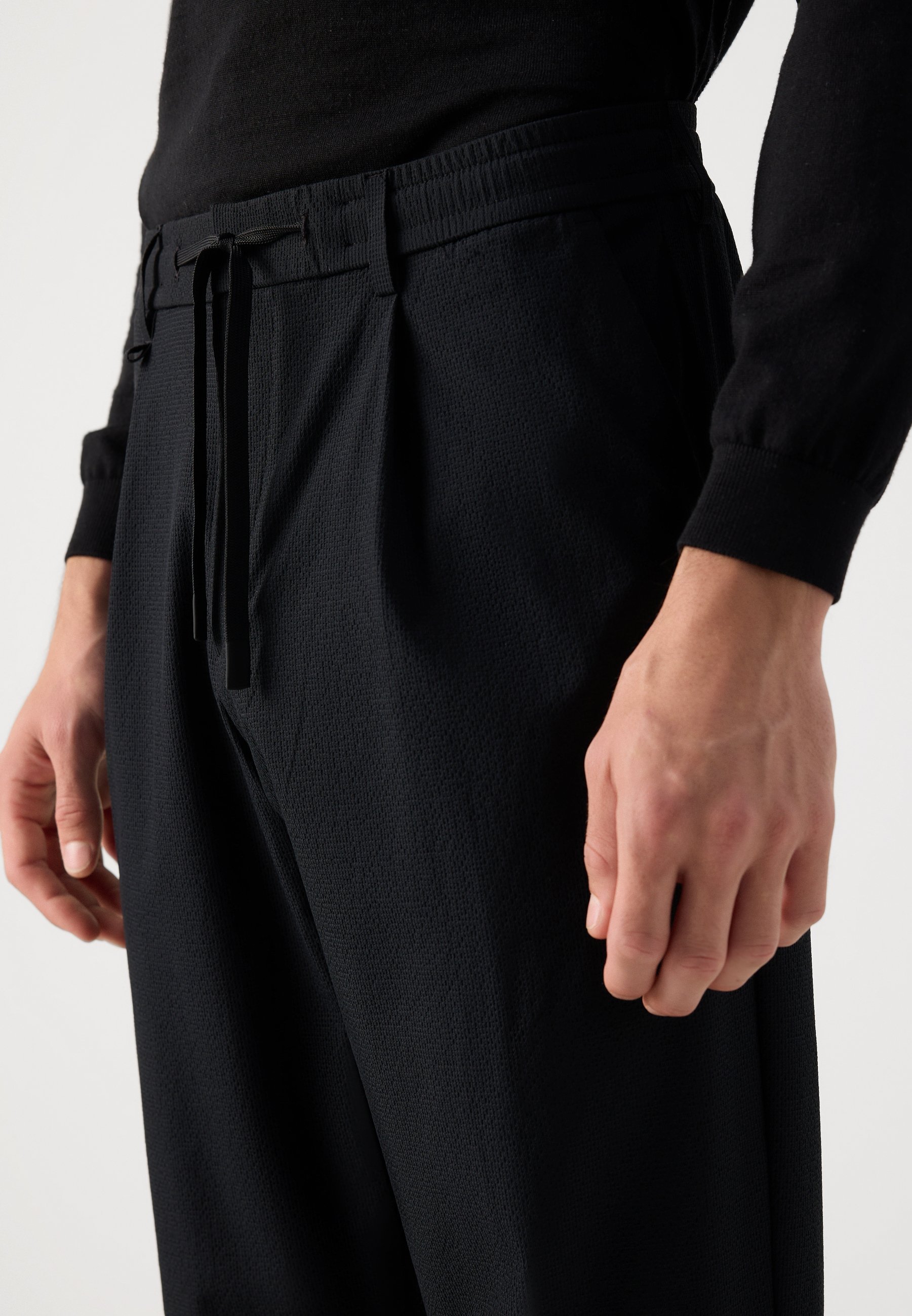 BOSS CONVERT PLEAT - Kalhoty - black