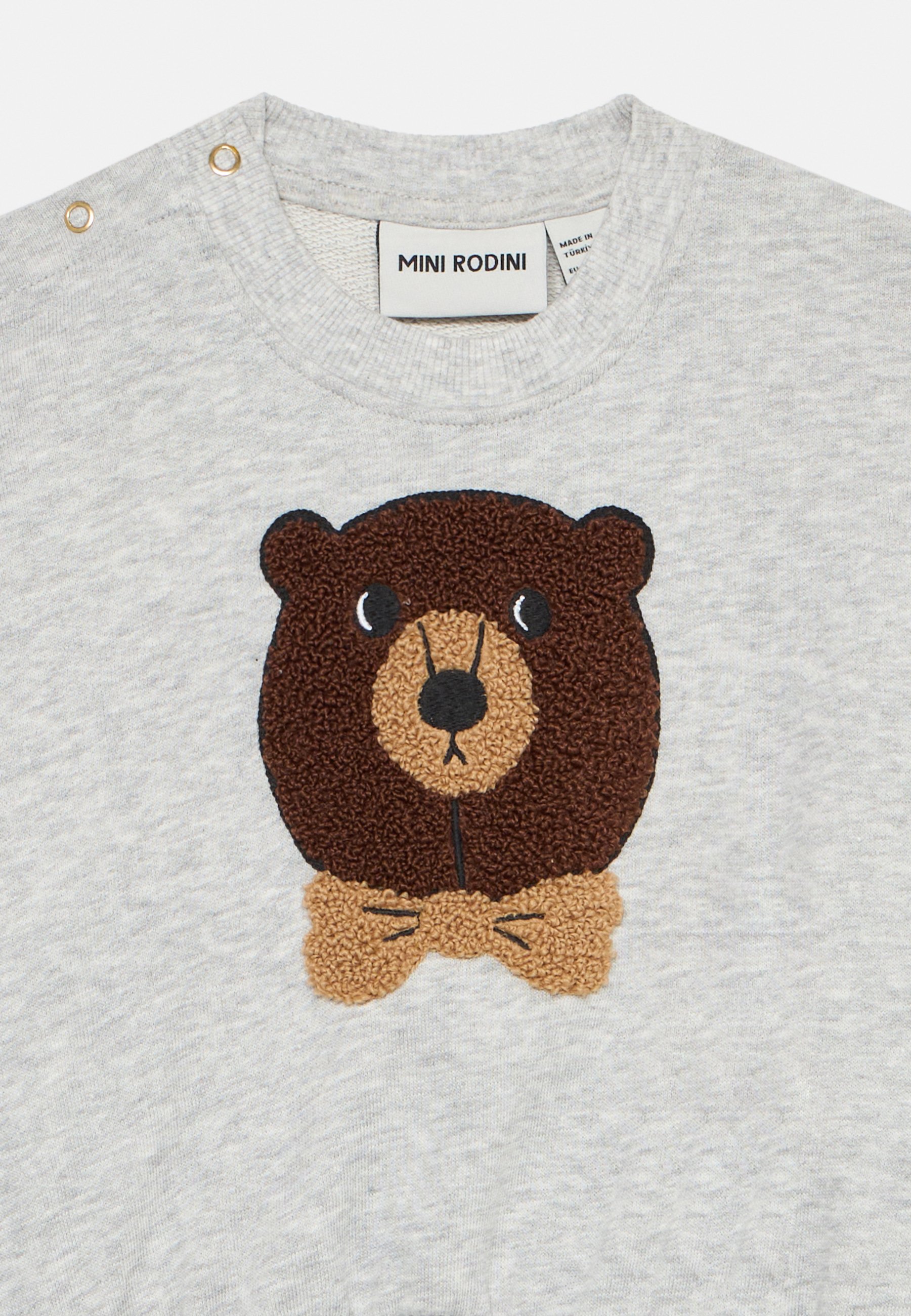Mini Rodini BEAR UNISEXE - Sweat-shirt - gris chiné
