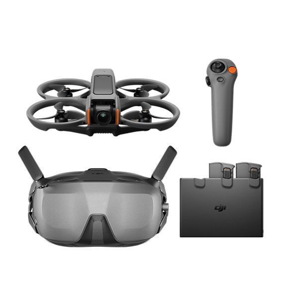 FPV-drooni - DJI - Avata 2 Fly Smart Combo (kolme akkua) - 4K HDR -kamera - HD O4 -lähetys - kolme akkua mukana