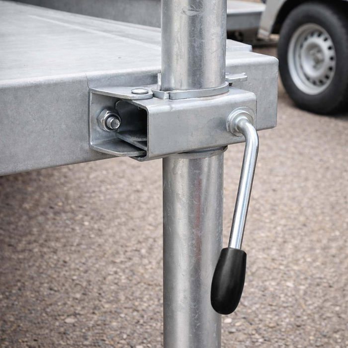 collarín de fijación, de metal galvanizado s235, tubo de 35 mm, para remolque, caravana o autocaravana.