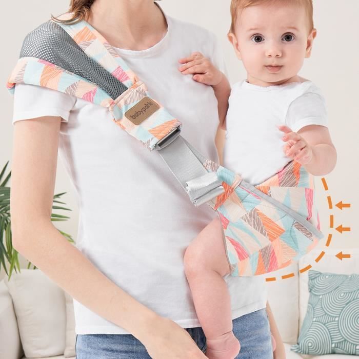 Portabebés ajustable para bebés de 3 a 36 meses.